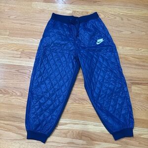 Nike Royal Blue Quilted Pants